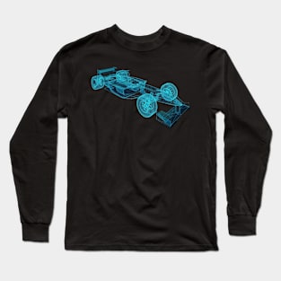 Formula1 Race Car Blue Prints Long Sleeve T-Shirt